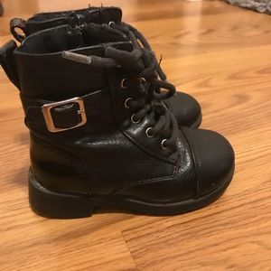 Toddler girls combat boots